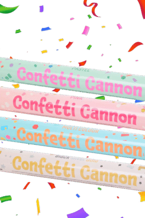 PACK 4 - Cañón Confeti 38 cm - Confeti Gala - Boda - Fiesta - Eventos - Gala - Cañón Fiesta 38 cm - FÁCIL USO